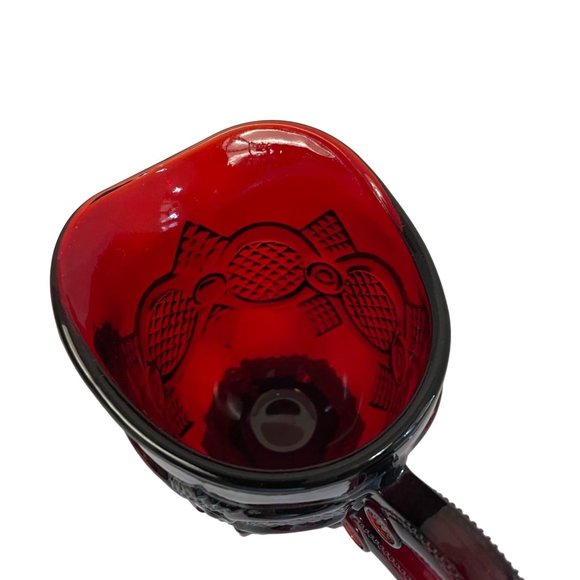 Vintages AVON Cape Cod Ruby Red Glass Creamer 3.5" - Picture 3 of 6
